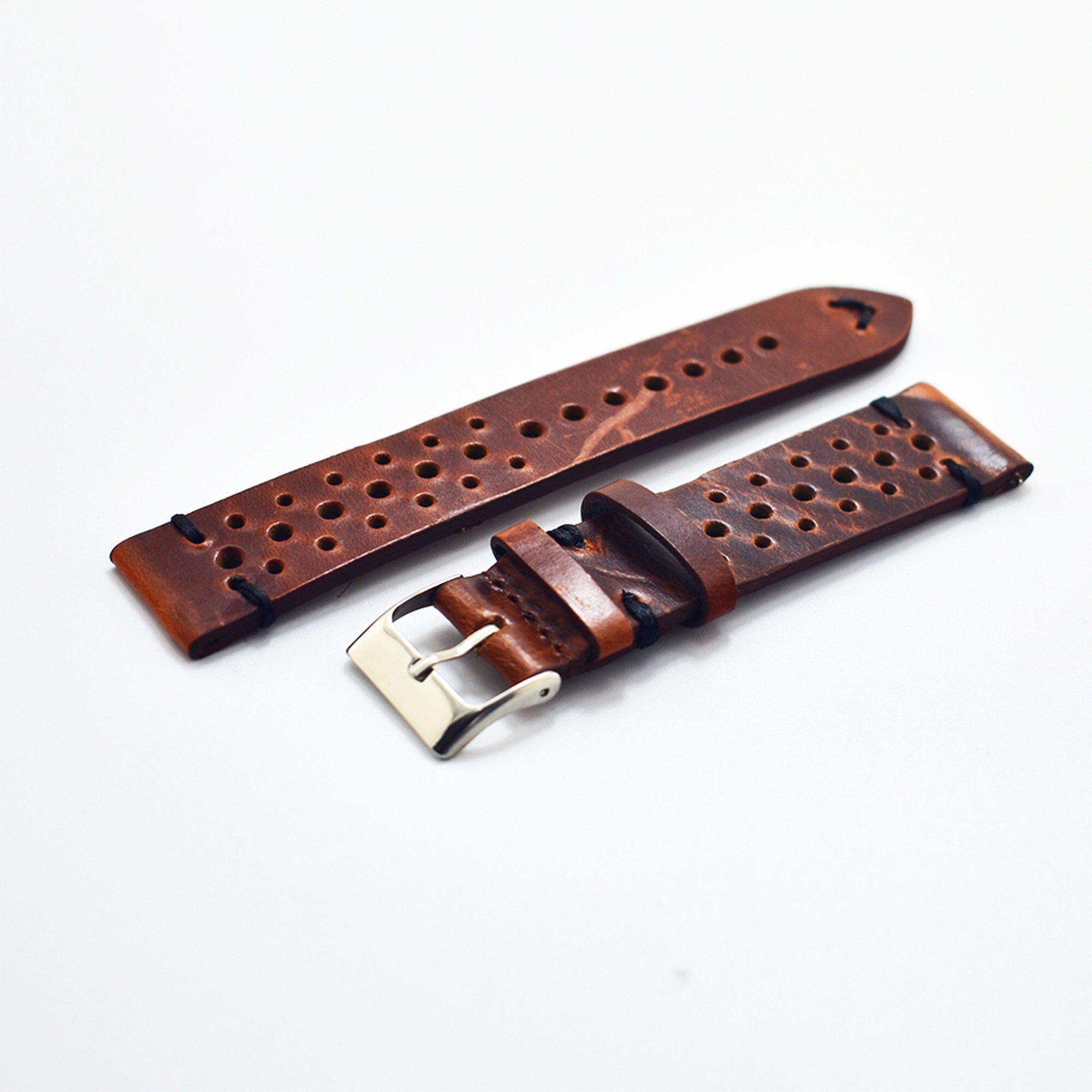 Handmade Vintage Leather Watch Band 18mm 20mm 22mm 24mm Etsy UK
