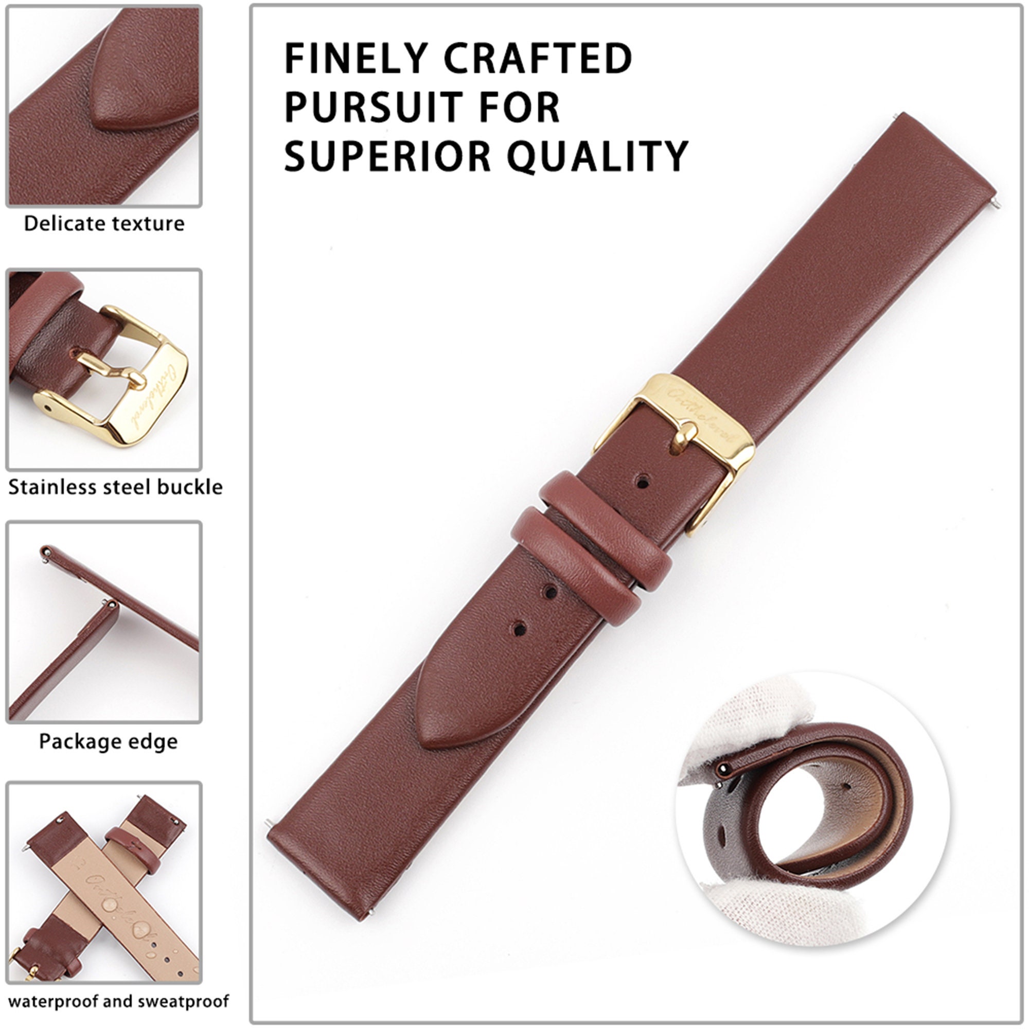 Women Leather Watch Strap 12mm 14mm 16mm 18mm 20mm Leather Etsy