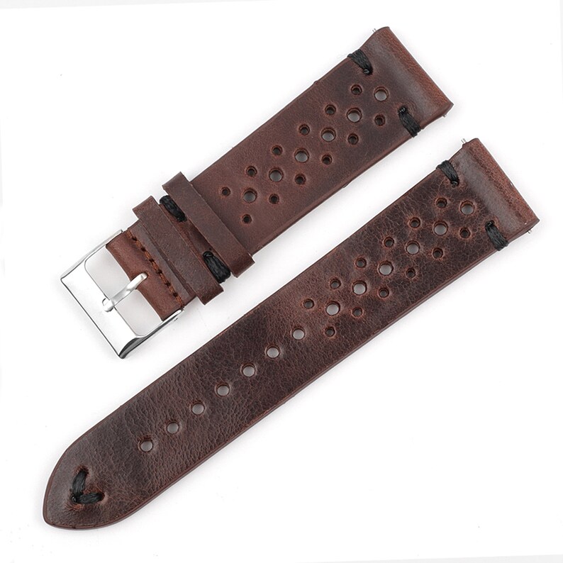 brown leather watch strap 18mm