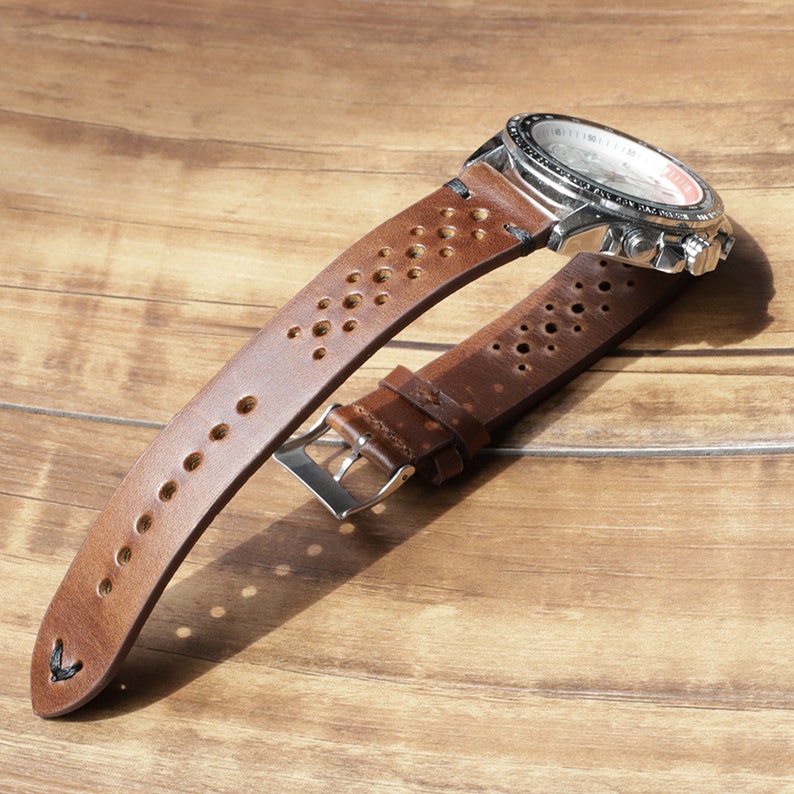 Genuine Leather Watch Strap 18mm 20mm 22mm 24mm Handmade Watch Etsy
