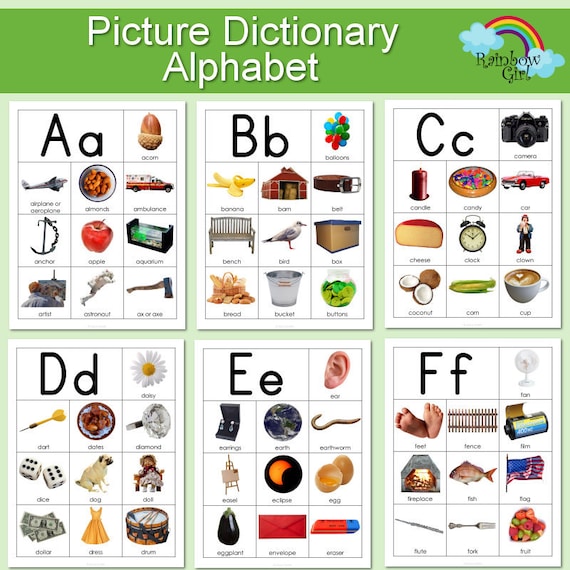 Alphabet Picture Dictionary / Phonics Initial Sounds (Instant Download) 