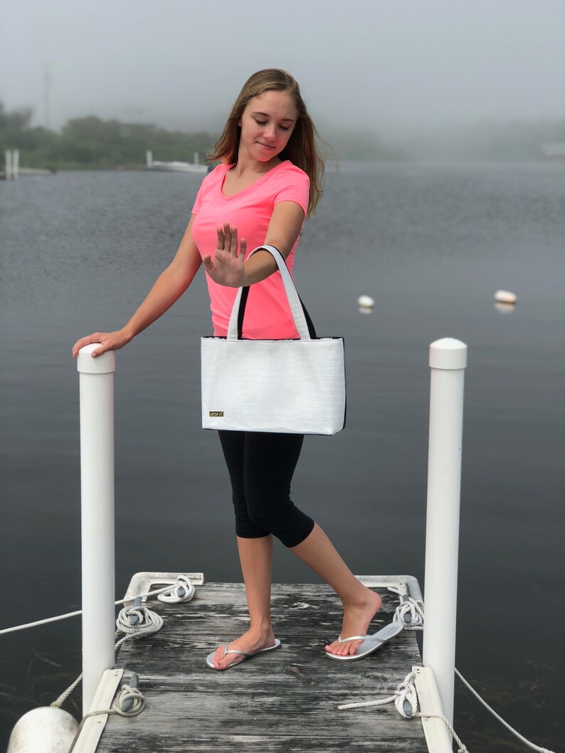 black and white black and white handbag tote small fabric tote bag shoulder bag tote bag Women/'s Fabric Shoulder Handbag fabric purse