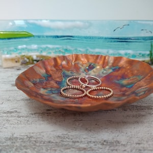 Small handmade copper hammered bowl