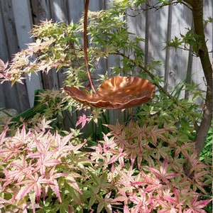 Copper hanging bird feeder image 3