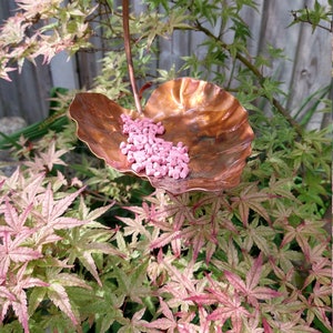 Copper hanging bird feeder image 6