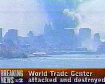 2001 VHS recorded video tape, 9/11 coverage from various networks, CBS, Nbc, CNN news