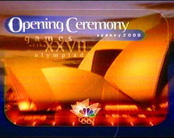 2000 VHS recorded video tape, NBC Sydney Olympics opening/closing cer./swimming/triathlon etc., commercials