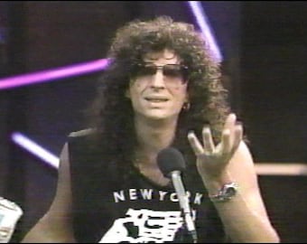 1990 VHS recorded video tape, WWOR Channel 9 Howard Stern Show clips, interviews, sketches, Gilbert Gottfried/Al Sharpton, Stuttering John