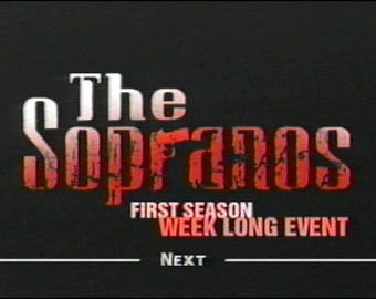1999 VHS recorded video tape, HBO The Sopranos episodes, First Season encore w/ bumpers