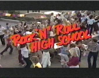 2001 VHS recorded video tape, TCM Rock N Roll High School, Ramones, with rare intro