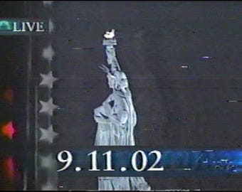 2002 VHS recorded video tape, 9/11 anniversary specials/NBC Concert for America, PBS Nova, Bush address