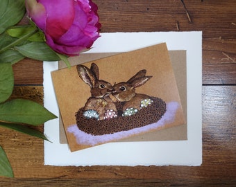 Bunny Hatching Easter Card