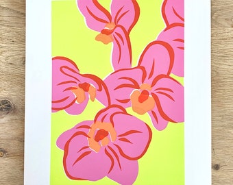 Purple Orchids Screen Print