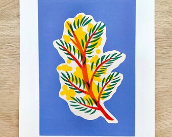 Mimosa Flowers Screen Print