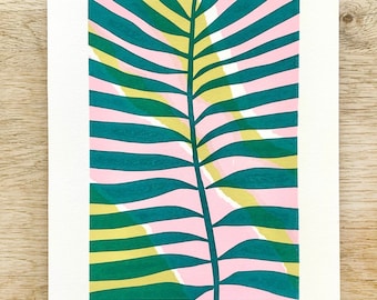 Palm Leaf A4 Screen Print