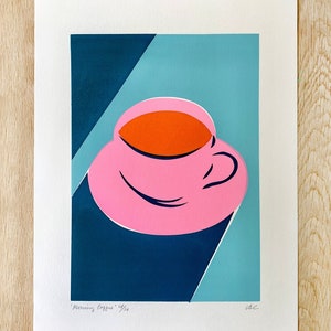 Serigrafía de Morning Coffee A3 imagen 1