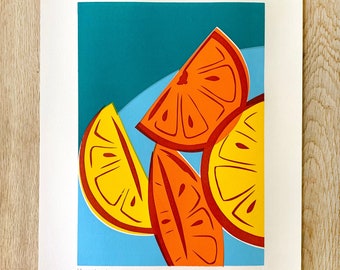 Oranges & Lemons A3 Screen Print