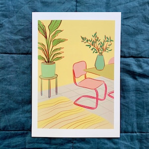 Dining Table Illustration Print