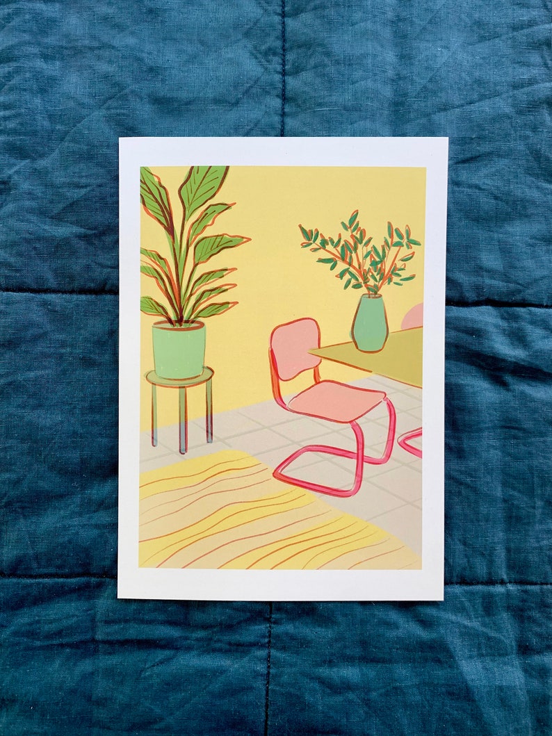 Dining Table Illustration Print image 1