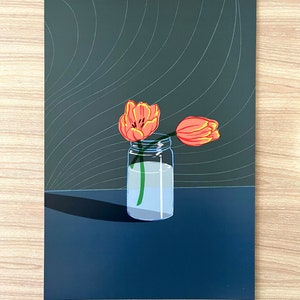 Tulip Flowers Illustration Print