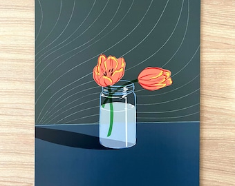 Tulip Flowers Illustration Print