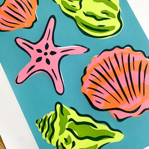 Colourful Seashells Screen Print image 2