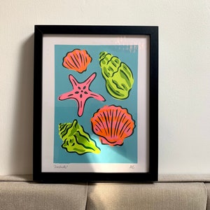 Colourful Seashells Screen Print image 3