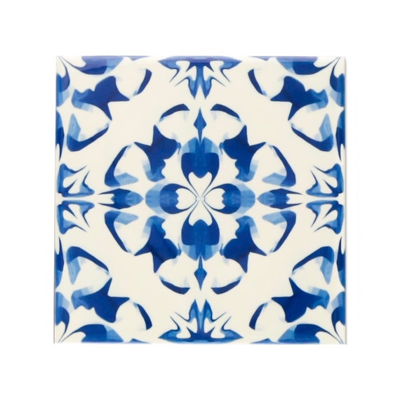 Dutch Delft style tiles vintage country style blue kitchen | Etsy