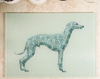 Greyhound Worktop Protector, Whippet Chopping Board, Dog lover Kitchenware, Lurcher Gift, Original Design, Aqua pan rest, new puppy gift.