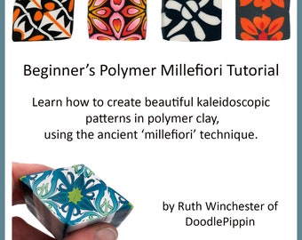 Polymer Millefiori Tutorial. Beginners' polymer clay tute. Learn the millefiori technique. Make your own beautiful, colourful clay patterns