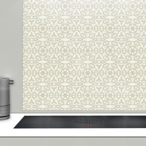 Stonework Pattern Kitchen Splashback - Limestone Glass Cooker Panel - Toughened Glass Wall Art - Gothic Tile Alternative - Bespoke Decor image 4
