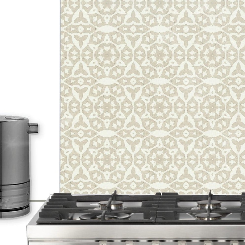 Stonework Pattern Kitchen Splashback - Limestone Glass Cooker Panel - Toughened Glass Wall Art - Gothic Tile Alternative - Bespoke Decor image 6