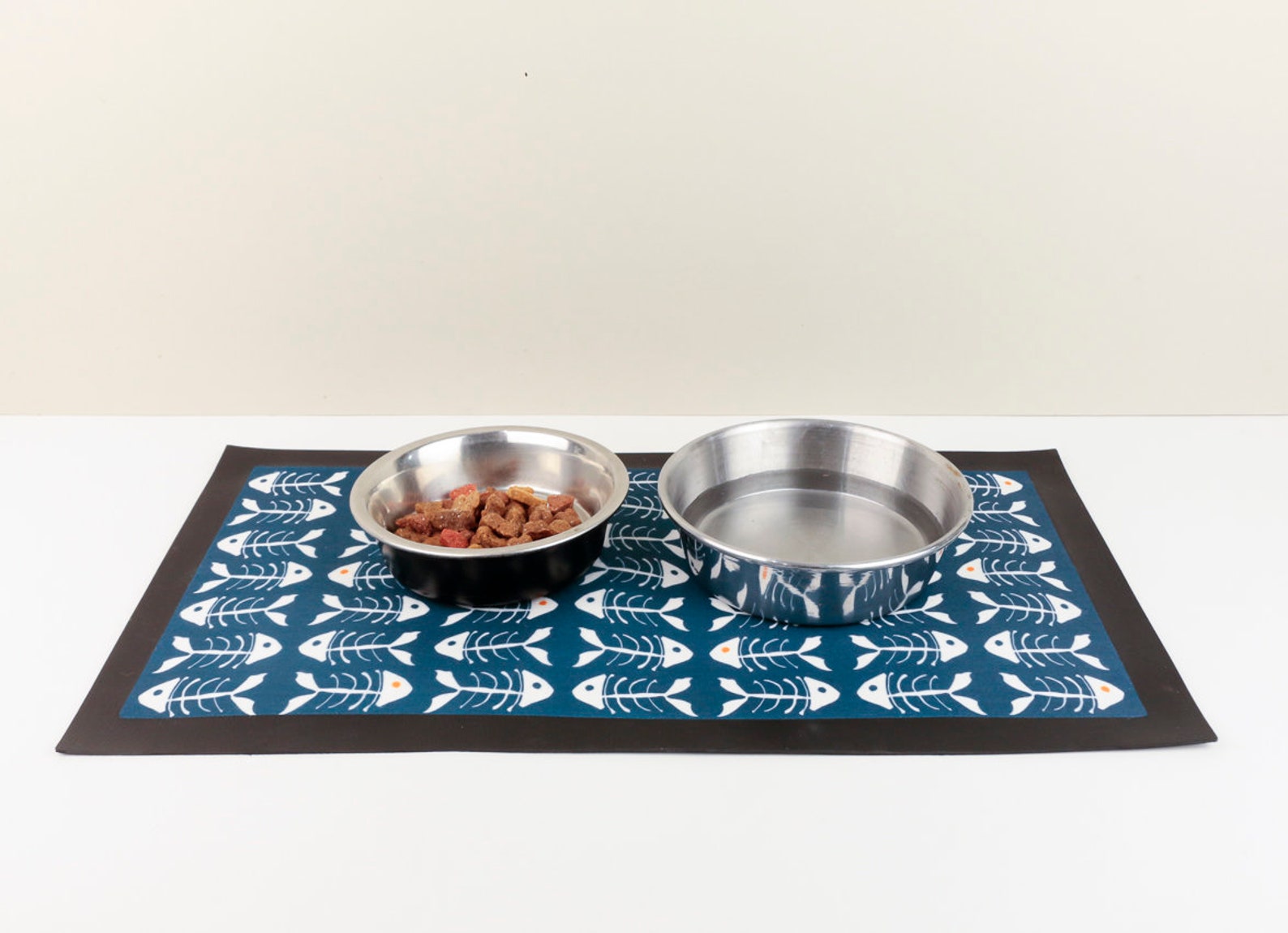 Cat food place mat pet christmas gift fishbone design floor Etsy