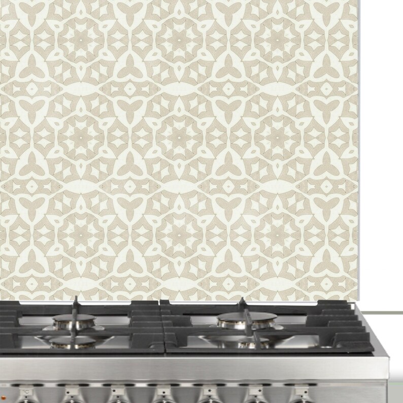 Stonework Pattern Kitchen Splashback - Limestone Glass Cooker Panel - Toughened Glass Wall Art - Gothic Tile Alternative - Bespoke Decor image 3
