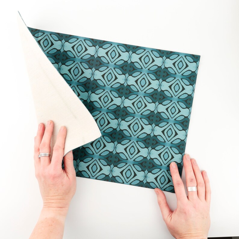 Deep Blue Green Place Mat Extra Large Fabric Placemat Etsy