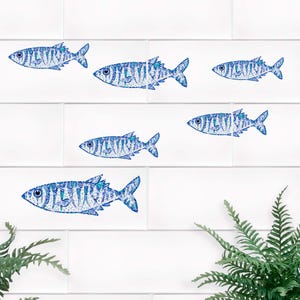 Waterproof Fish Tile Decals • Colourful Mosaic Fish Wall Art • Backsplash Stickers • Peel & Stick Decor - Renter‑Friendly