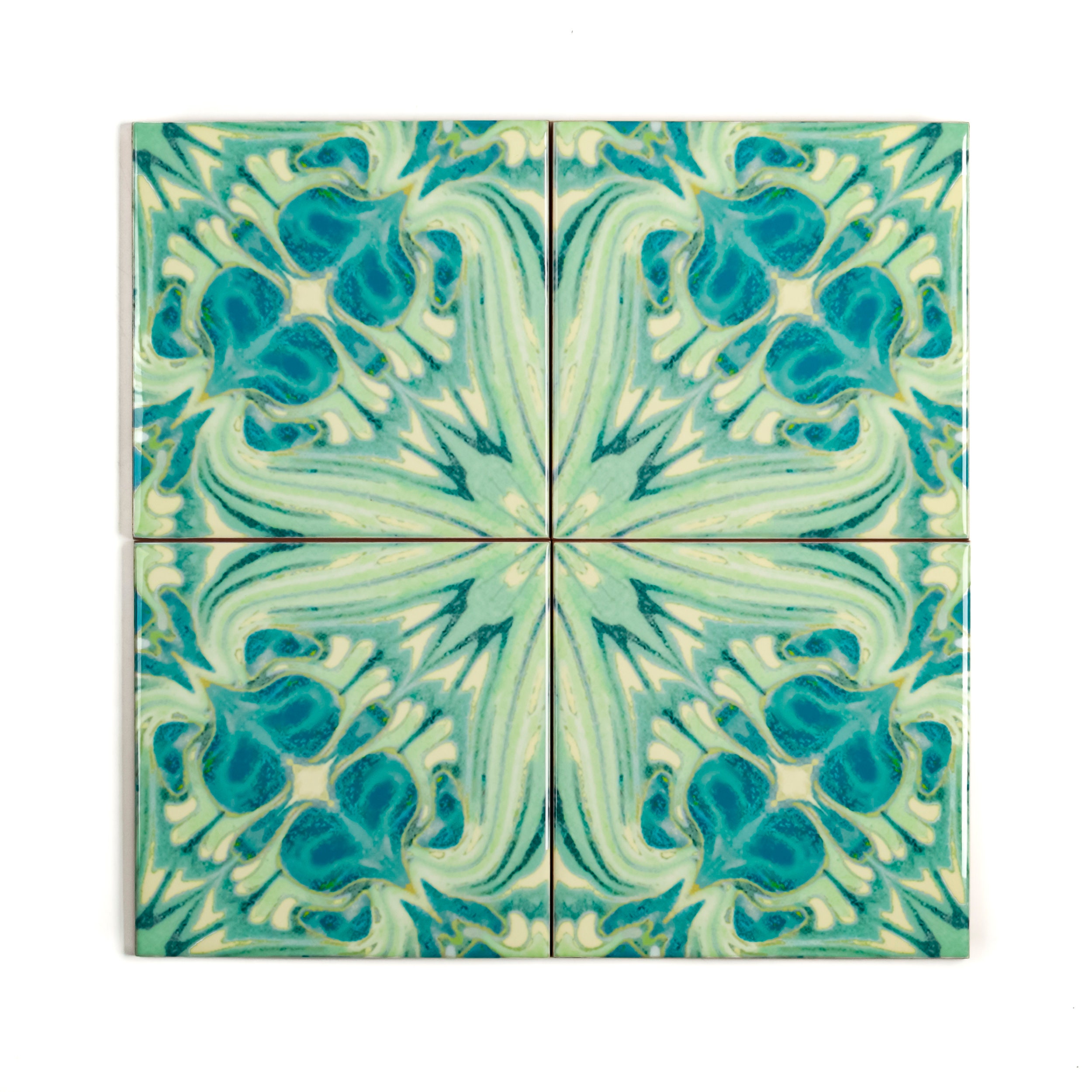 William Morris Vintage Tiles Original Design Blue Green - Etsy UK