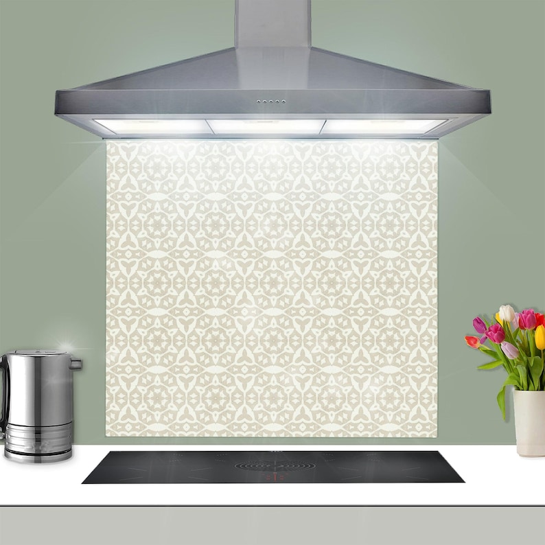 Stonework Pattern Kitchen Splashback - Limestone Glass Cooker Panel - Toughened Glass Wall Art - Gothic Tile Alternative - Bespoke Decor image 5