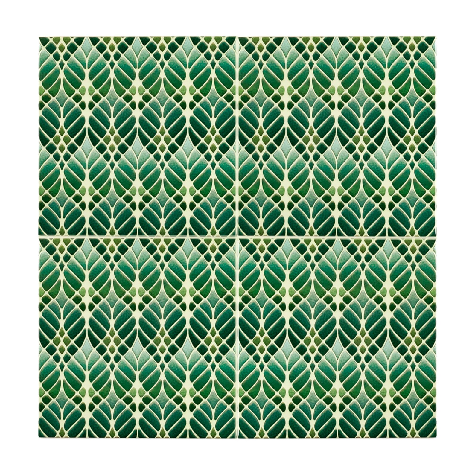 Tree Design Tile Art Nouveau Interwoven Trees Tiles, Sage Green Geometric, Tiles for Aga ...