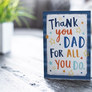 Gracias papá por todo lo que haces día del padre A6 tarjeta de felicitación / tarjeta para papá / papá tarjeta