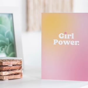 Tarjeta Girl Power A6 para ella / Tarjeta de cumpleaños de hermana / Tarjeta de cumpleaños de amiga / Spice Girls / Empoderamiento femenino / Feminista / Nueva tarjeta de niña