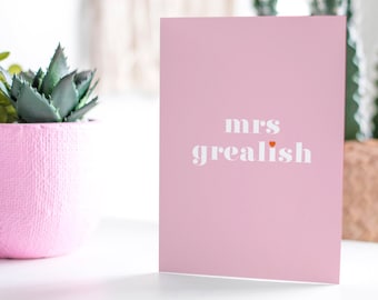 Mrs Grealish Pink A6 Jack Grealish Card / Funny Card For Her / Sister Birthday Card / Friend Birthday Card / BFF Birthday Card /