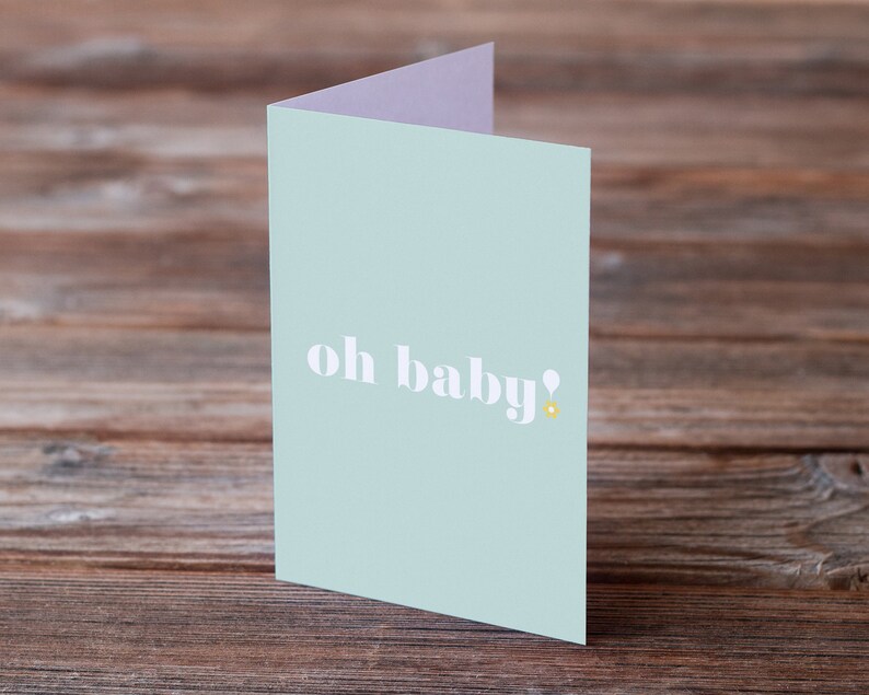 Oh Baby New Baby Card Baby Shower Card Pregnancy Card New Parents Card New Mum Card New Mom Card Maternity Leave Card image 3