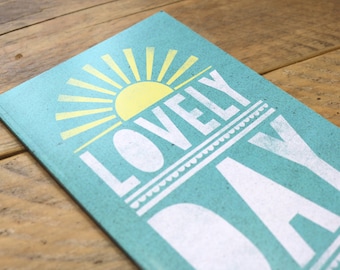 Lovely Day Illustrated A5 Plain Notebook | A5 Journal | Stationery | Back To School | University | College | Notepad | Gift