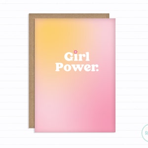 Girl Power A6 Card For Her Sister Birthday Card Friend Birthday Card Spice Girls Female Empowerment Feminist New Baby Girl Card image 2