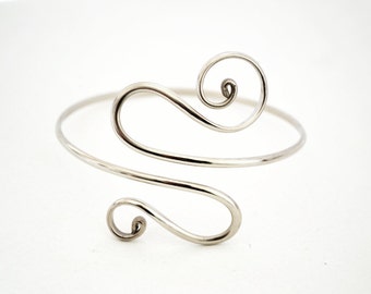 arm bracelet. silver armlet. silver arm bracelet. Silver Arm Band. Upper Arm Bangle. Arm Cuff, Upper Arm Cuff