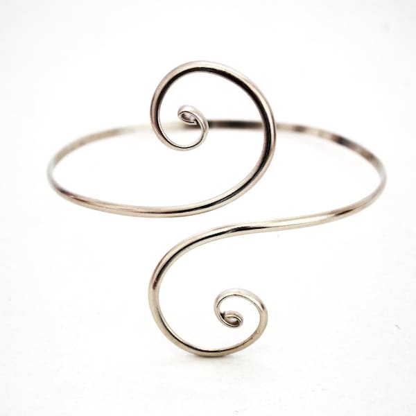 arm bracelet. silver armlet. silver arm bracelet. Silver Arm Band. Upper Arm Bangle. Arm Cuff, Upper Arm Cuff