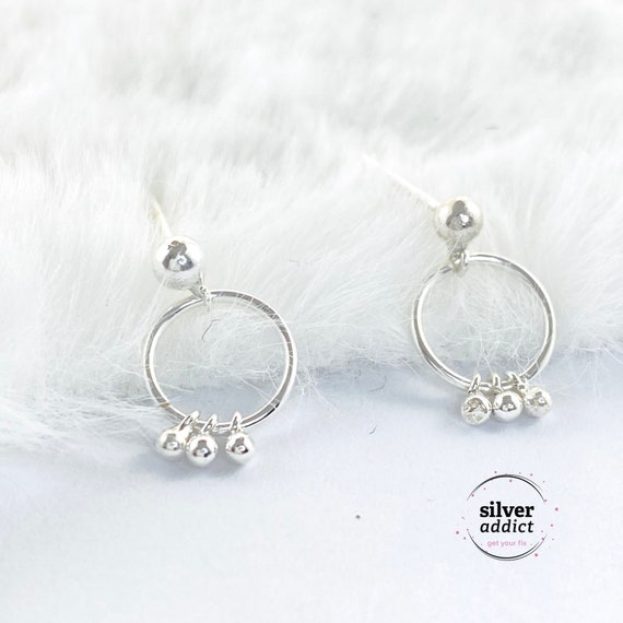 Sterling Silver Hammered Pebble Dangle Earrings, Polished Silver Drop  Earrings, Handmade Silver Earrings, Silver Nugget Earrings - Etsy