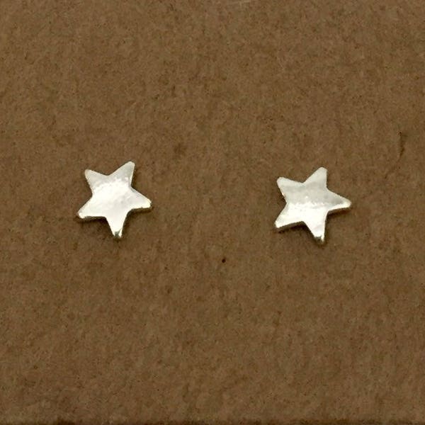 STERLING SILVER Star Stud Earrings, Moon, Sterling Silver Jewelry, Tiny Silver Earrings Kids Studs, Gifts for Her,