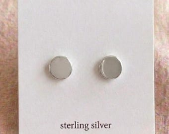 Sterling Silver Circle Stud Earrings | 4mm Everyday Hypoallergenic Jewelry